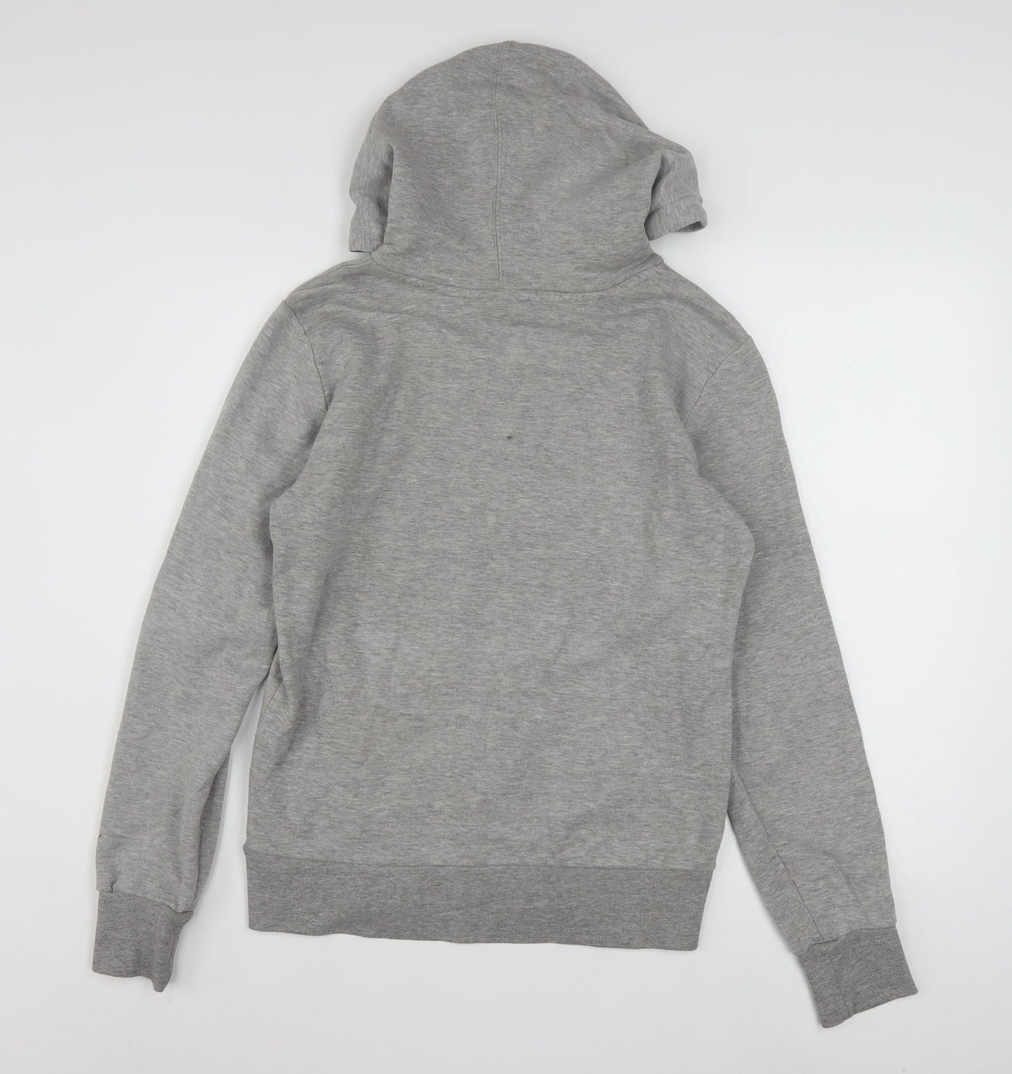 Puma Womens Grey Hoodie UK 12 Pullover Cotton Blend Logo Sweatshirt