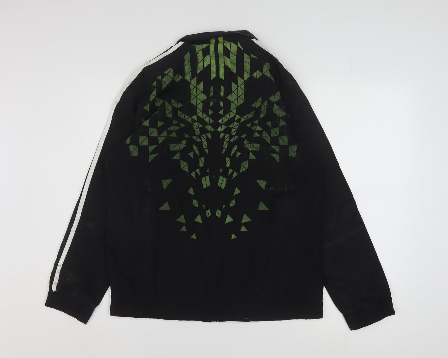 Adidas Boys Black 13-14 Years Track Jacket Full Zip Lined Sportswear