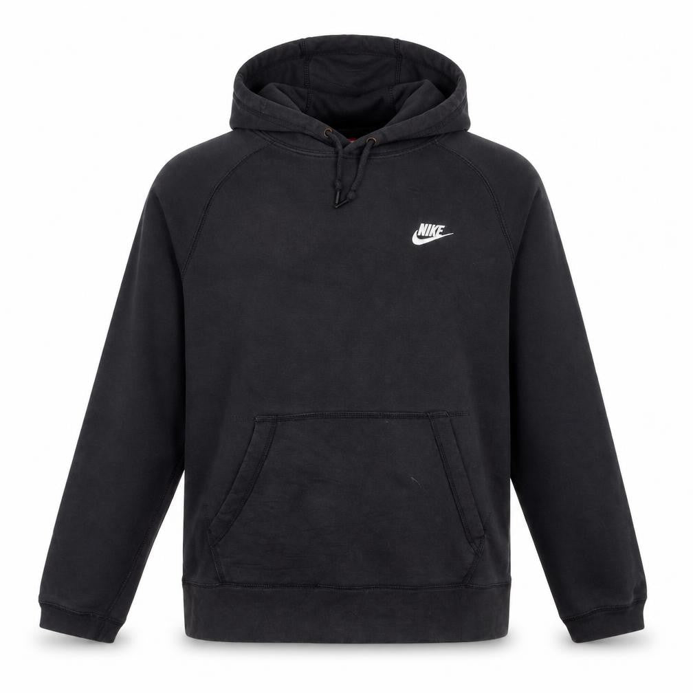 Nike Men's Black Pullover Hoodie Size M Logo Fleece Sweatshirt
