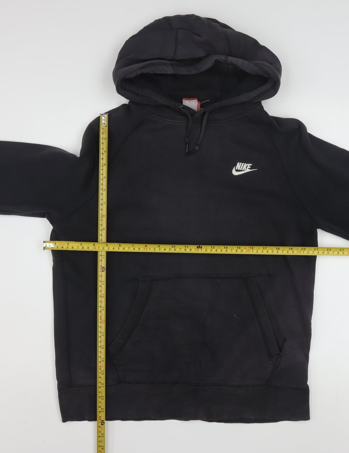Nike Men's Black Pullover Hoodie Size M Logo Fleece Sweatshirt