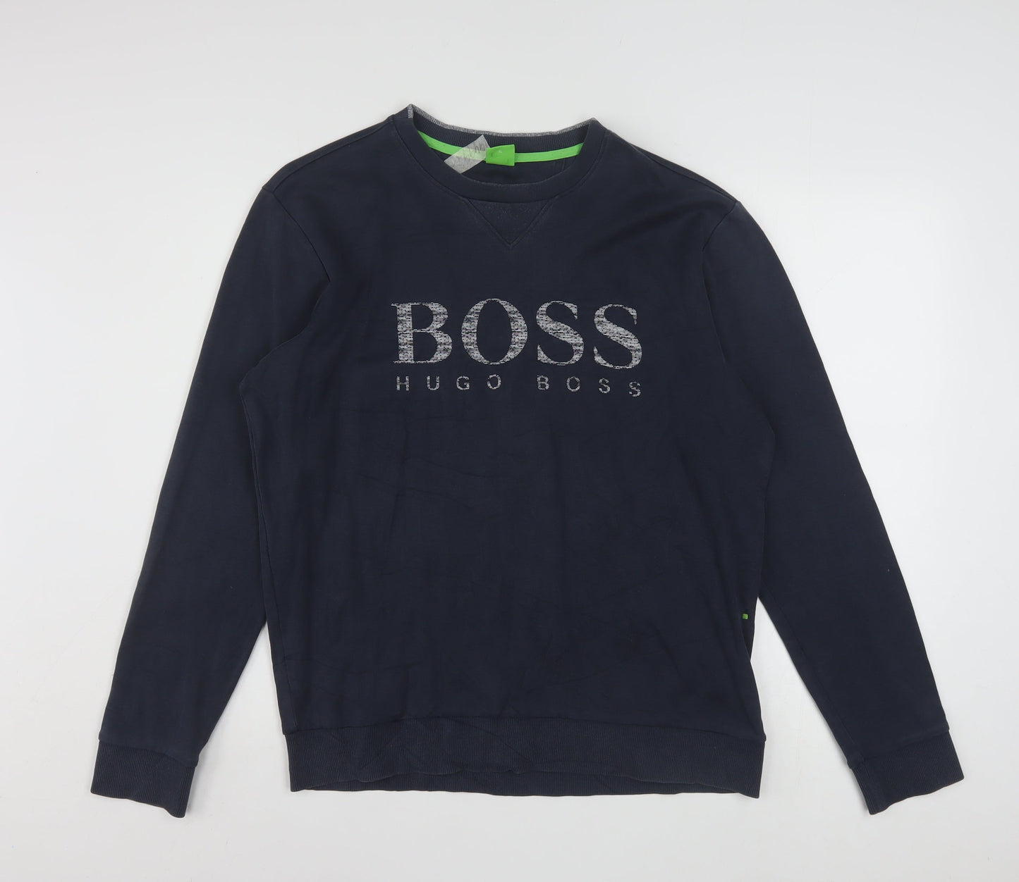 Hugo Boss Men's Blue Slim Fit Logo Sweatshirt XL