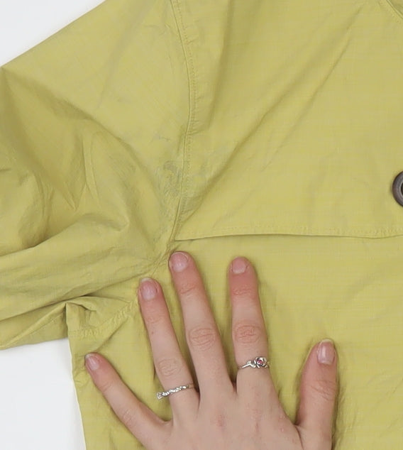 The North Face Womens Yellow Waterproof Hooded Rain Coat M