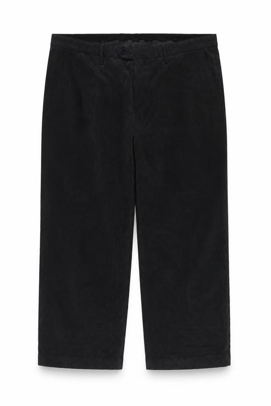 Cortefiel Men's Black Corduroy Chino Trousers Size 2XL 38W