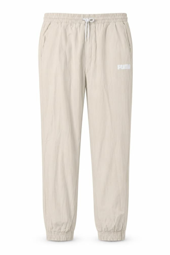 Puma Men Beige Cotton Jogger Trousers XL Regular Fit