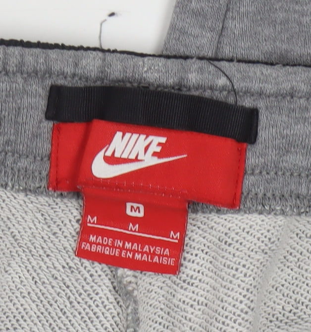 Nike Men's Grey Jogger Trousers M Regular Fit Cotton Blend