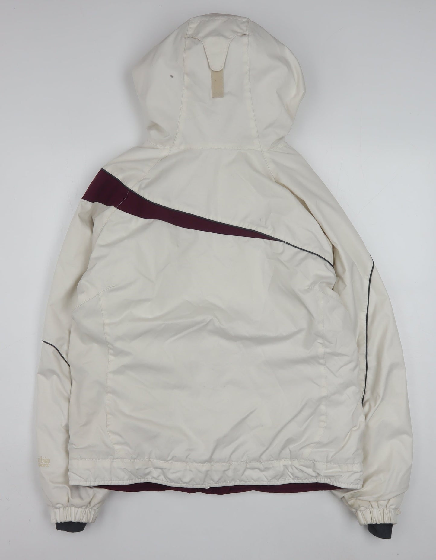 Columbia Women's Cream Hooded Puffer Jacket L Waterproof Winter Coat