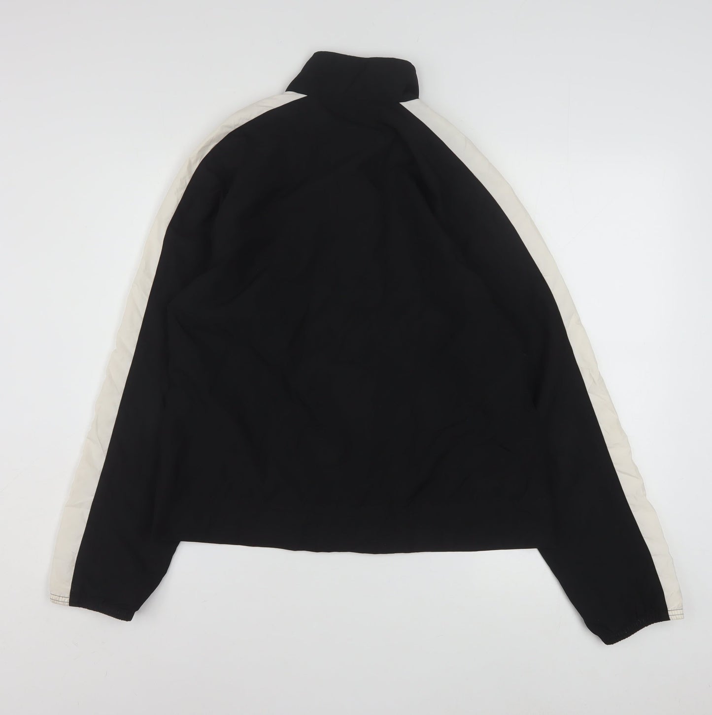 New Balance Womens Black L Windbreaker Jacket with Zip Pockets