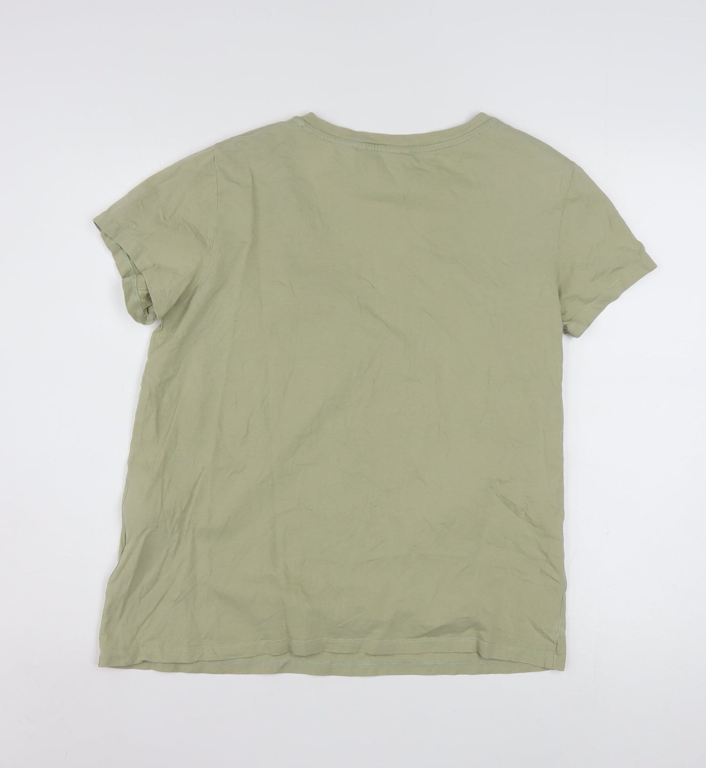 Levi's Womens Green V-Neck Short Sleeve Cotton T-Shirt M