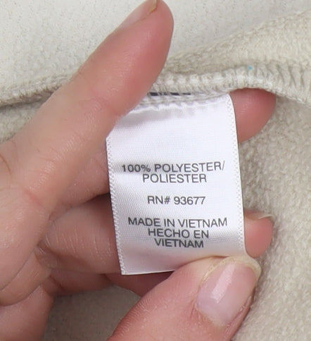 SB Active Womens Ivory Fleece Full Zip Jacket Size M Regular Fit