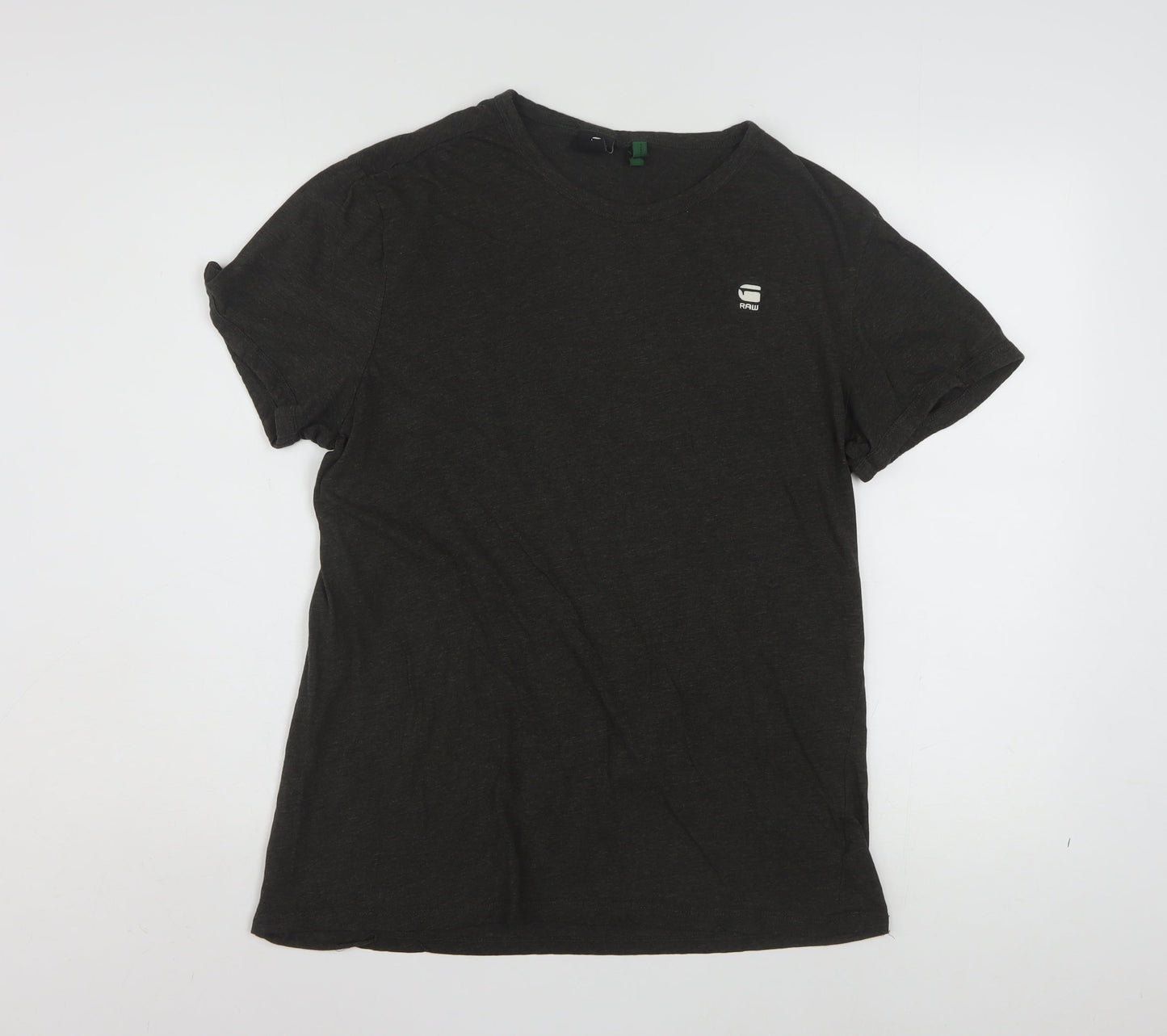 G-Star Raw Mens Black XL Crew Neck Cotton Blend T-Shirt