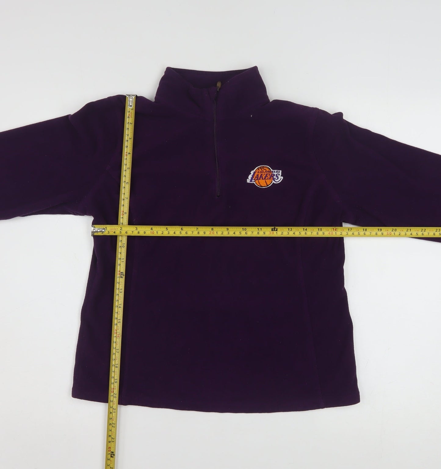 Champion Women's Purple 1/4 Zip Fleece Sweatshirt - M