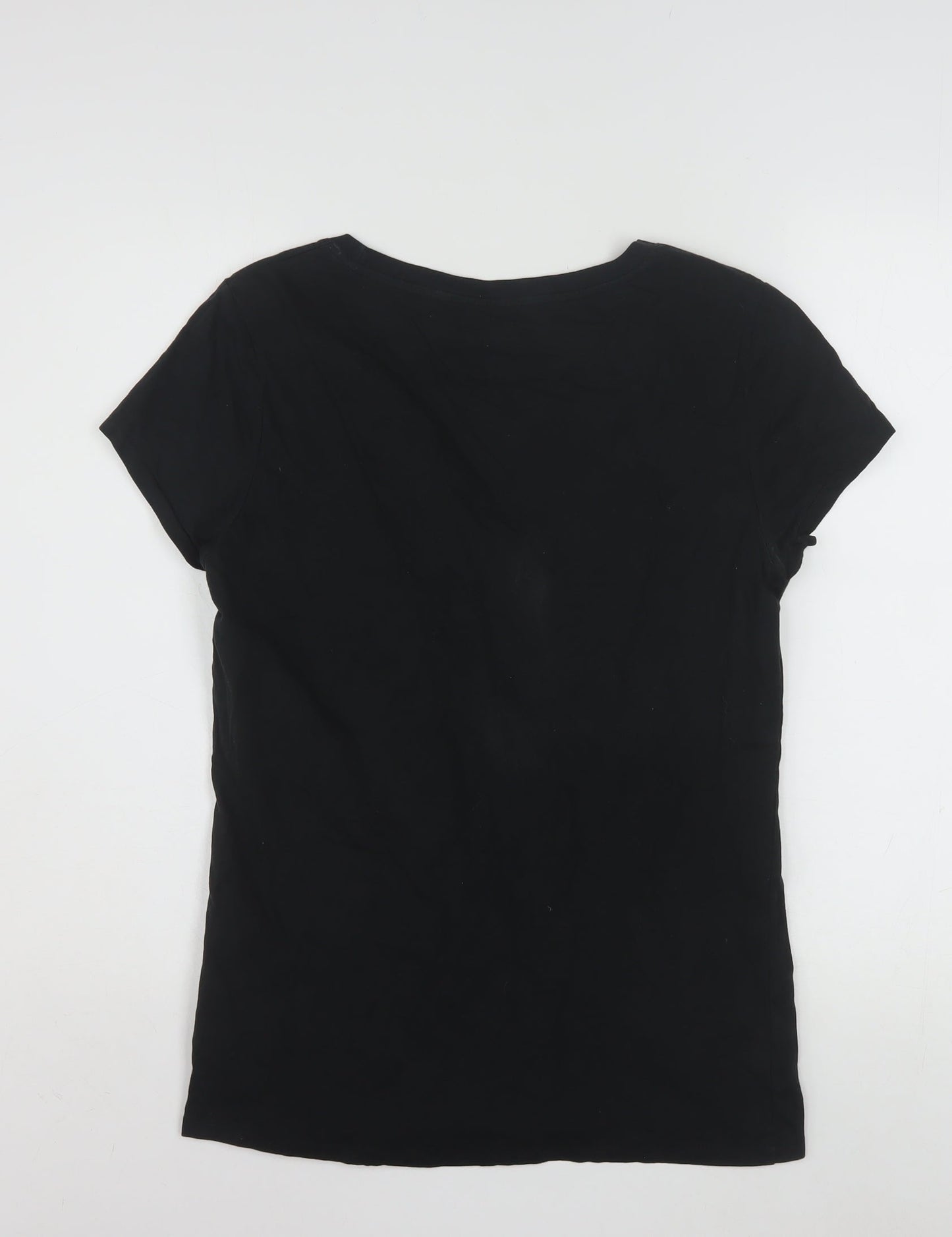 Levi's Womens Black Cotton Logo T-Shirt Size L Short Sleeve Casual