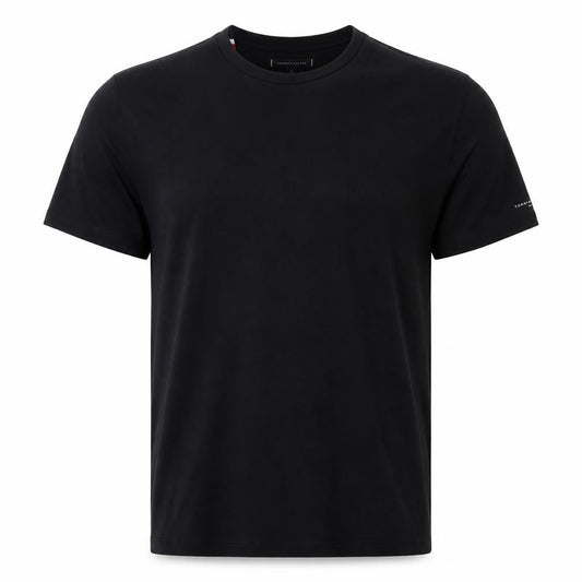 Tommy Hilfiger Men's Black Slim Fit Cotton T-Shirt Size L