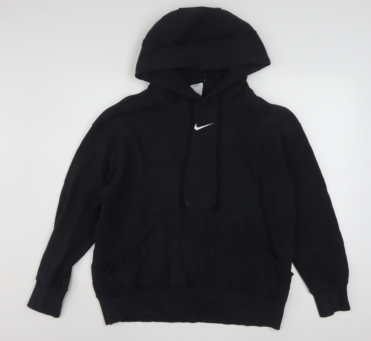 Nike Mens Black Small Pullover Hoodie Cotton Blend Sportswear