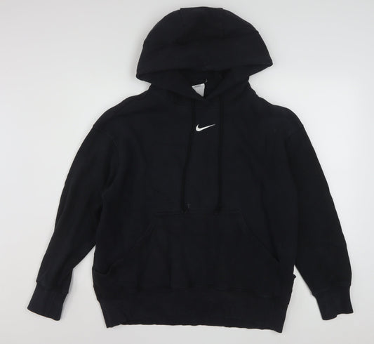 Nike Mens Black Small Pullover Hoodie Cotton Blend Sportswear