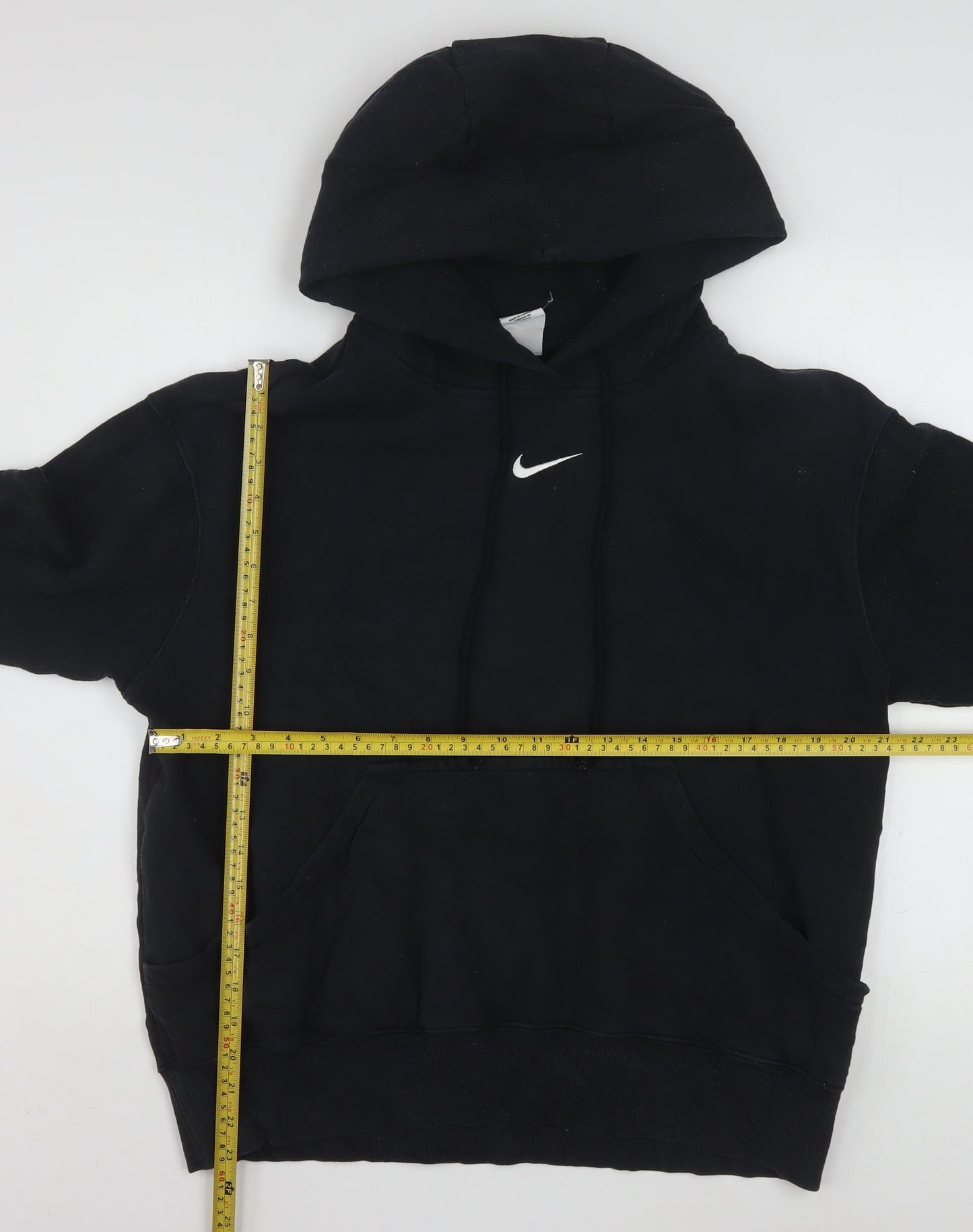 Nike Mens Black Small Pullover Hoodie Cotton Blend Sportswear