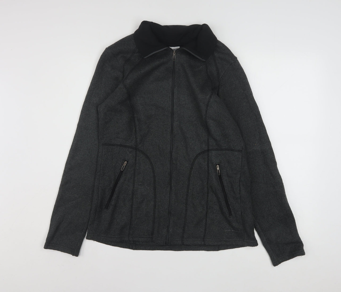 Columbia Women's Grey Fleece Full Zip Jacket Size M Outdoor Wear