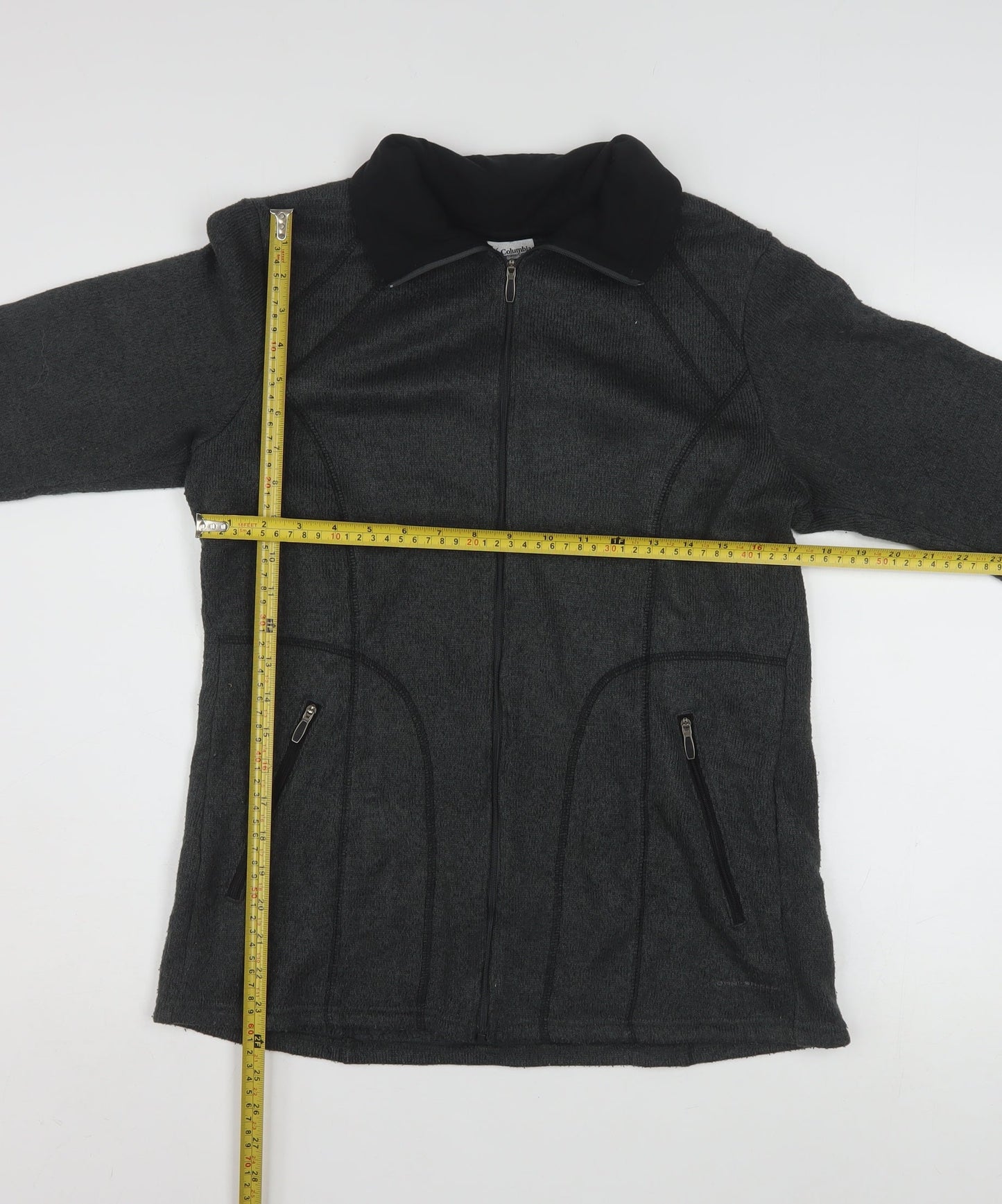 Columbia Women's Grey Fleece Full Zip Jacket Size M Outdoor Wear