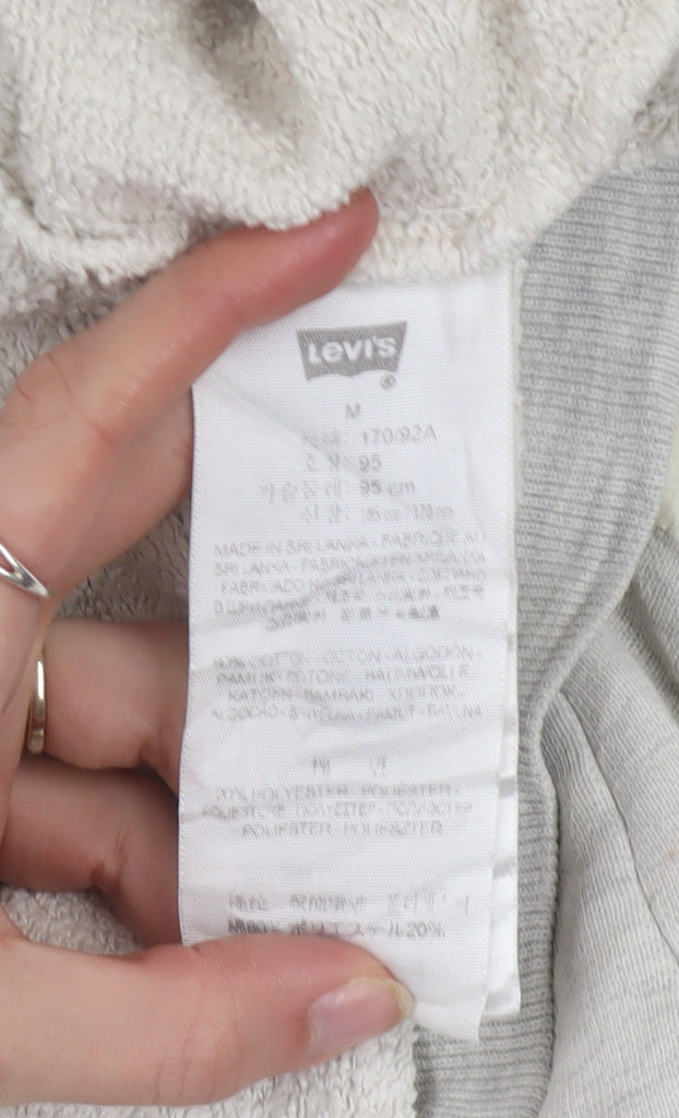 Levi's Men's Beige Pullover Hoodie Sweatshirt Size M Cotton Blend