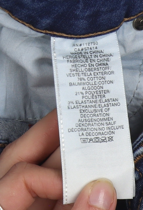True Religion Women’s Blue Mid Rise Skinny Jeans Size 27 Slim Fit Denim