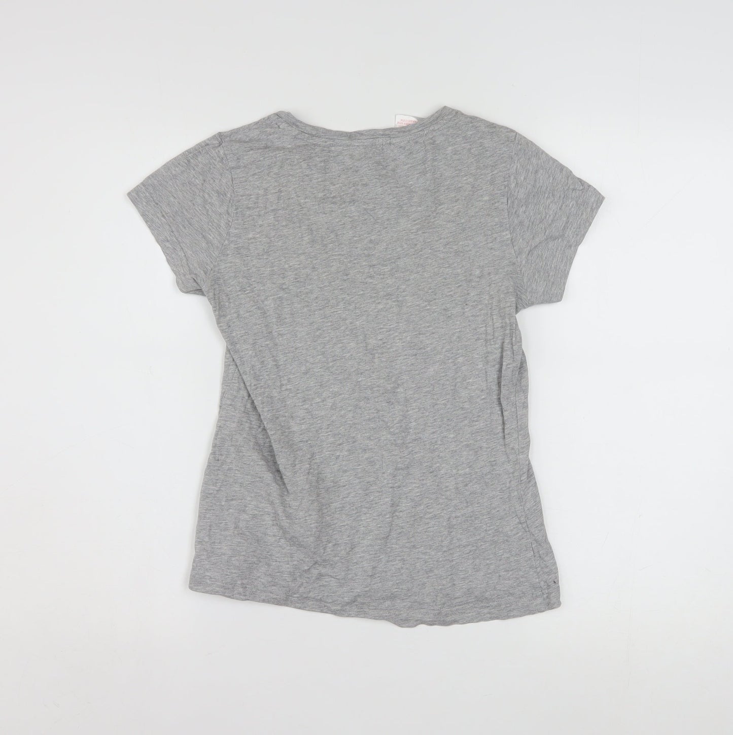 Adidas Women's Grey Basic Crew Neck Cotton T-Shirt Size L
