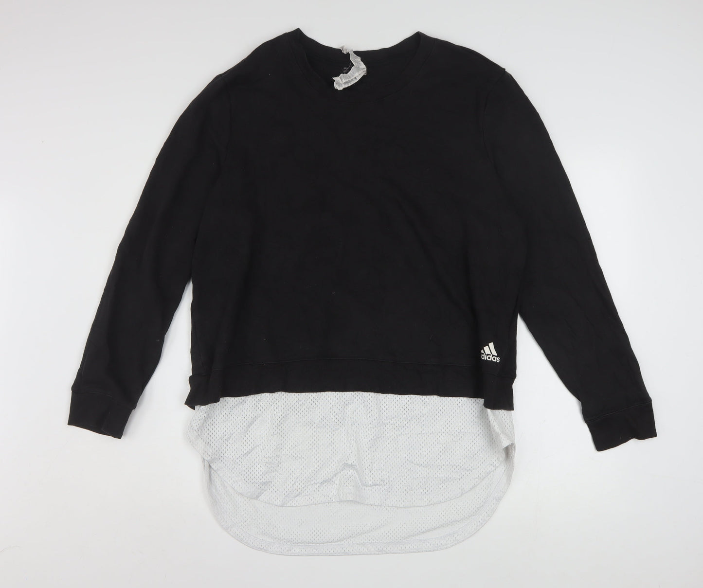 Adidas Women Black XL Sweatshirt Pullover Long Sleeve Crew Neck Casual