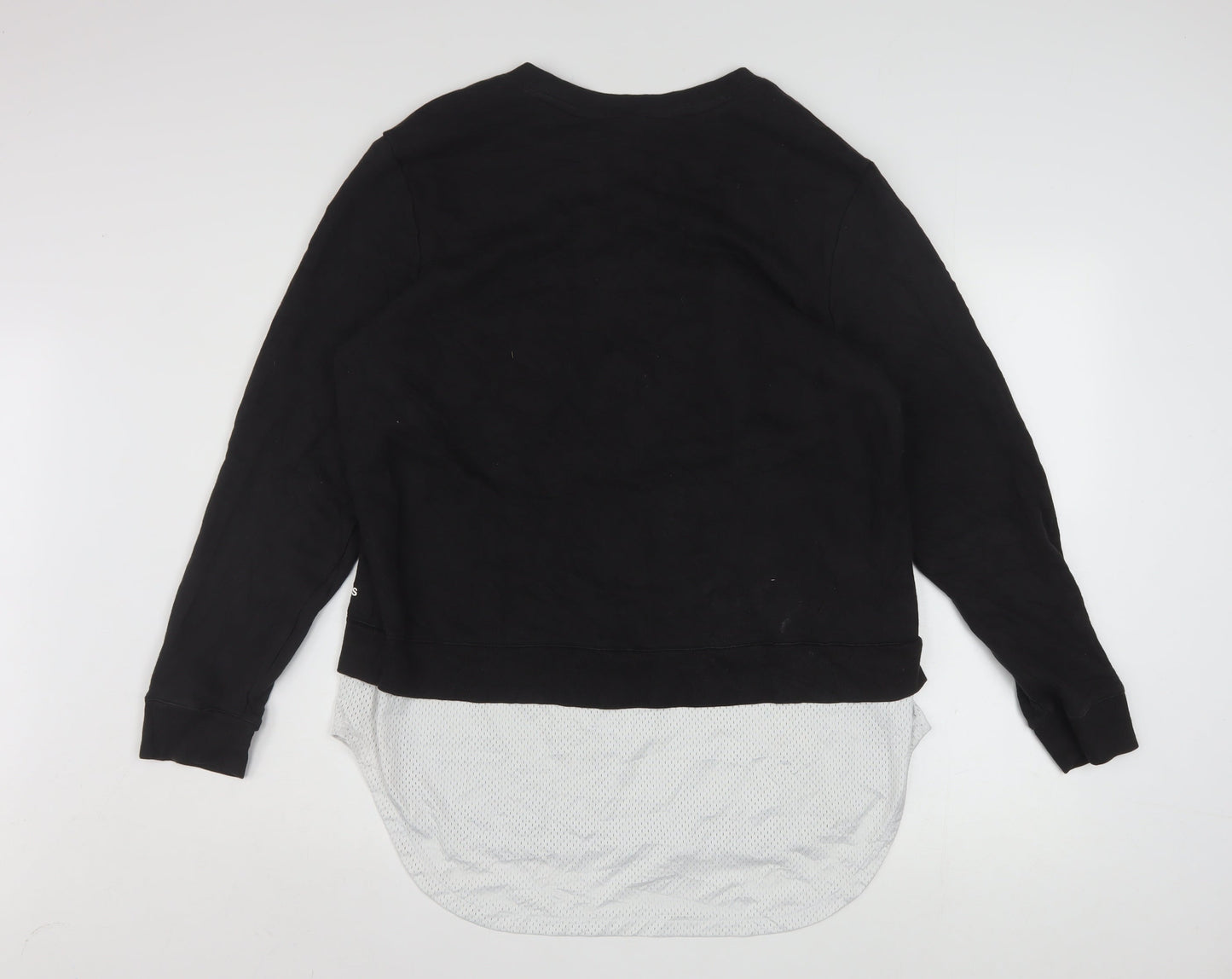 Adidas Women Black XL Sweatshirt Pullover Long Sleeve Crew Neck Casual
