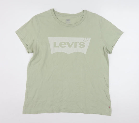Levi's Men's Green Logo Graphic Cotton T-Shirt Size L