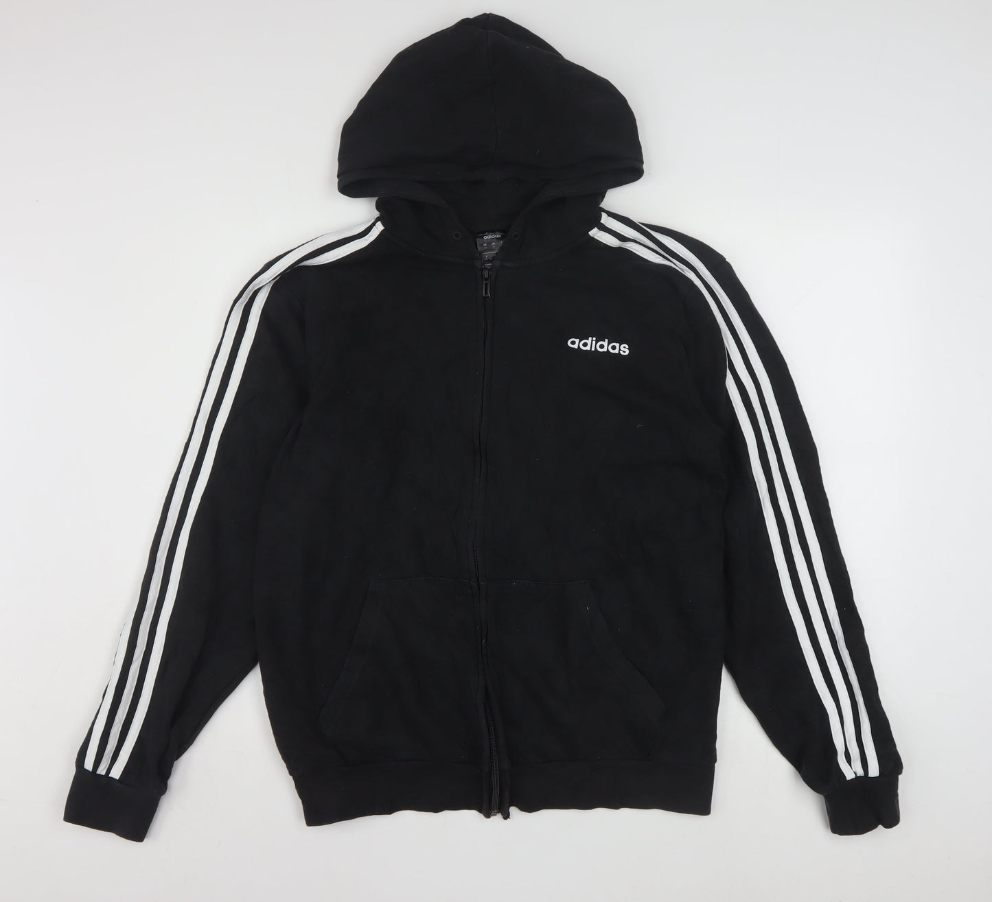 Adidas Men Black Full Zip Hoodie Size M Sportswear Jacket
