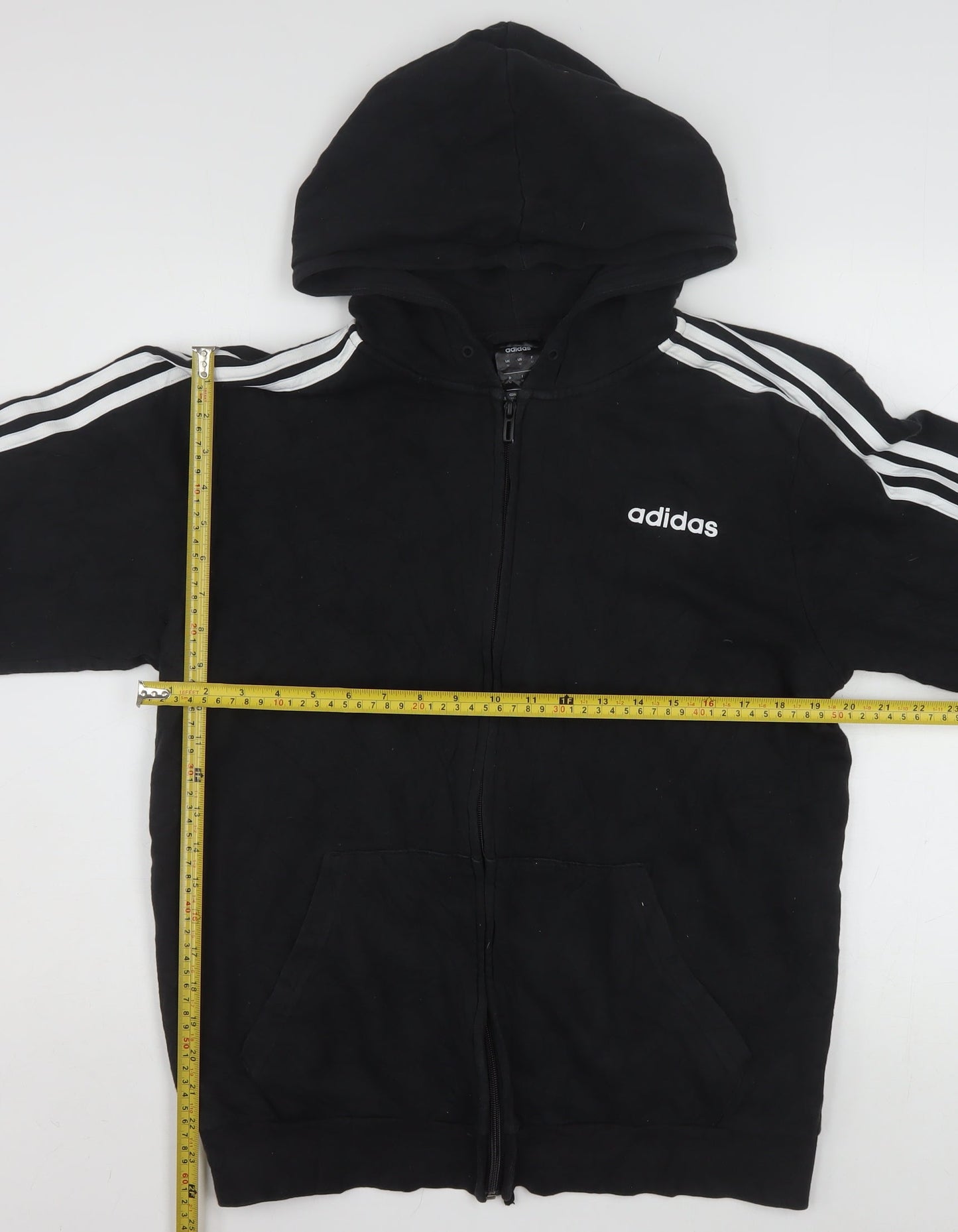 Adidas Men Black Full Zip Hoodie Size M Sportswear Jacket