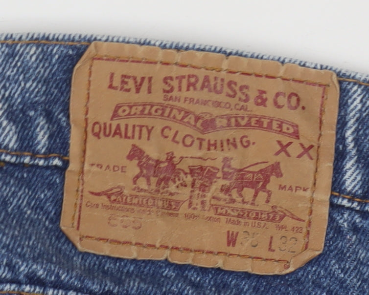 Levi Strauss & Co Men’s Blue 501 Straight Leg Denim Jeans W36 L32