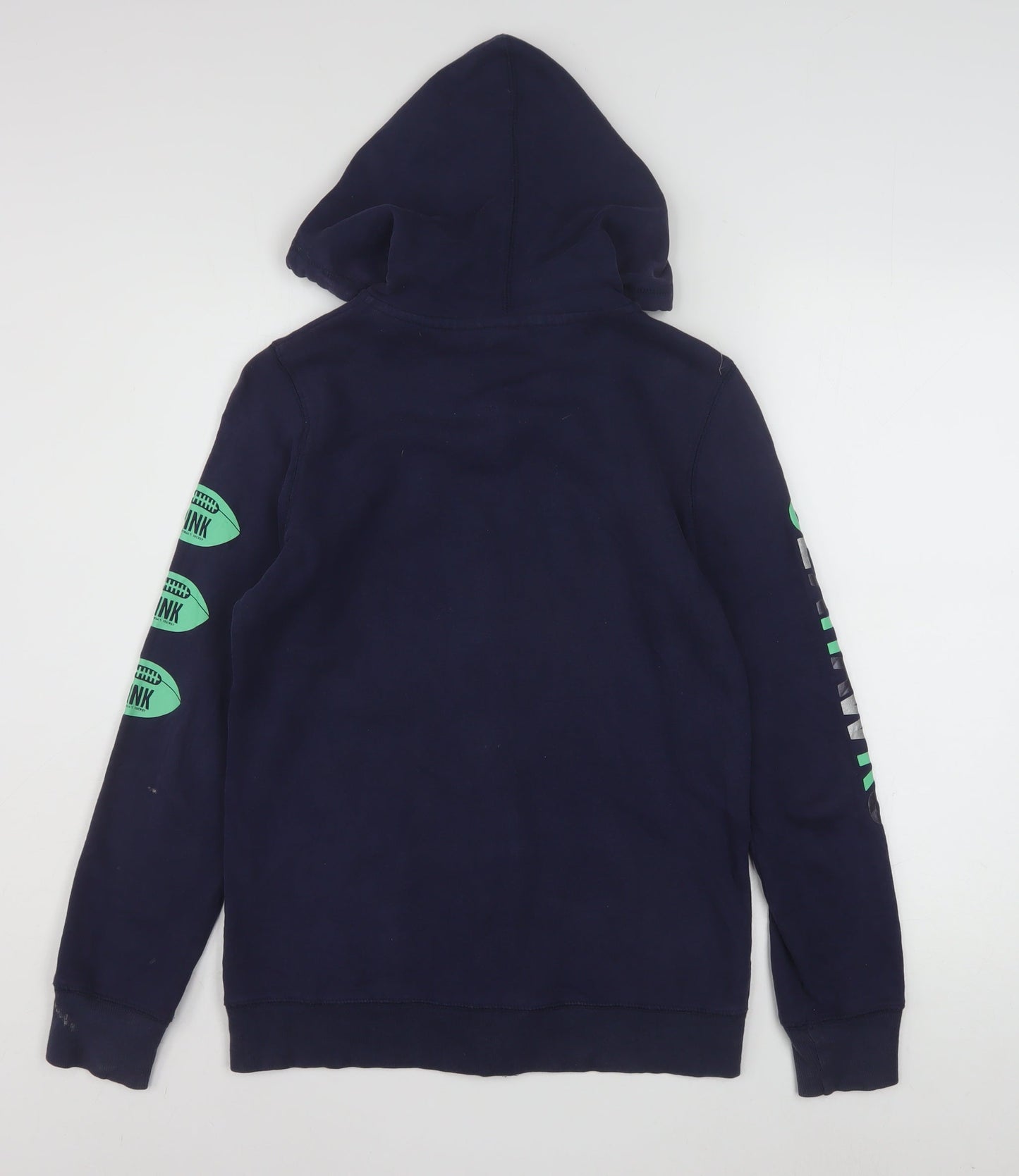 Victoria's Secret PINK Women Navy Full Zip Hoodie S Seahawks NFL 76 Cotton Blend