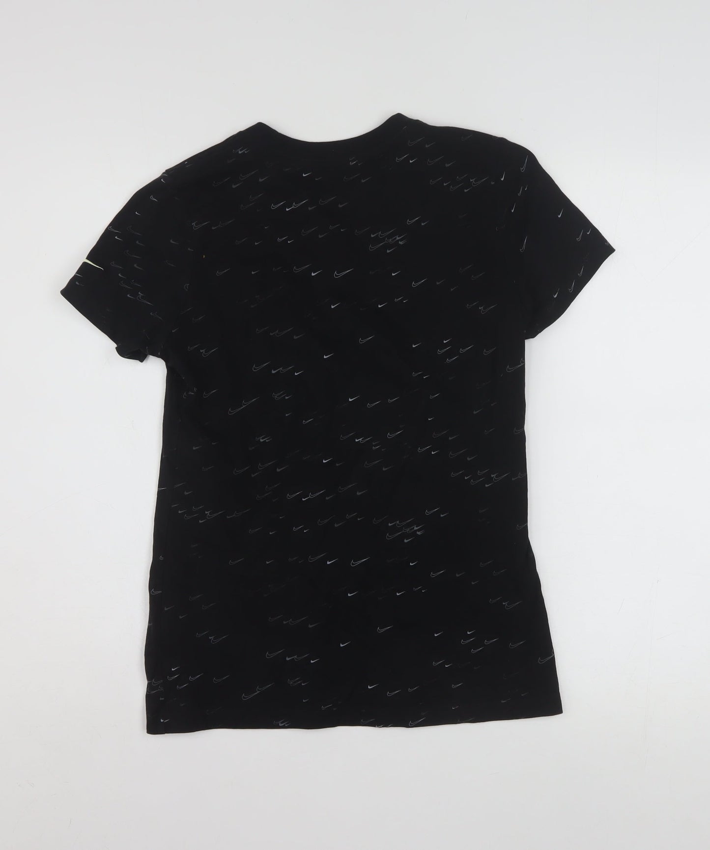 Nike Men's XS Black Cotton Crew Neck Graphic Print T-Shirt