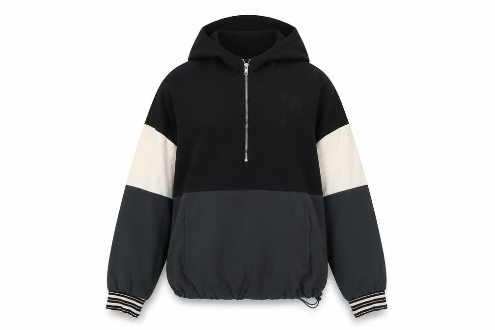 Avia Women's Multicoloured Hooded 1/2 Zip Lightweight Jacket Size S