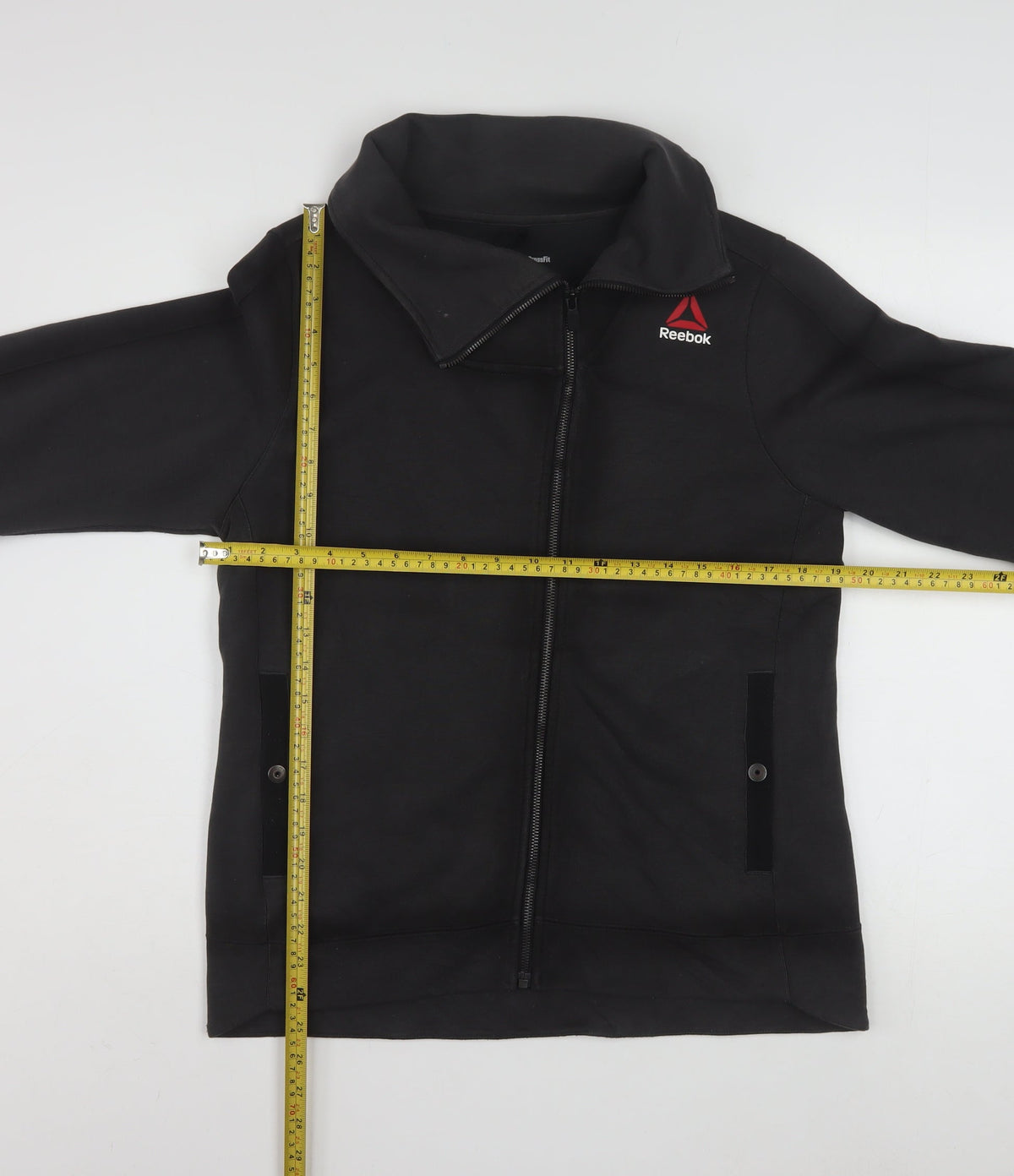 Reebok Womens Black CrossFit Track Jacket Size M Full Zip Activewear