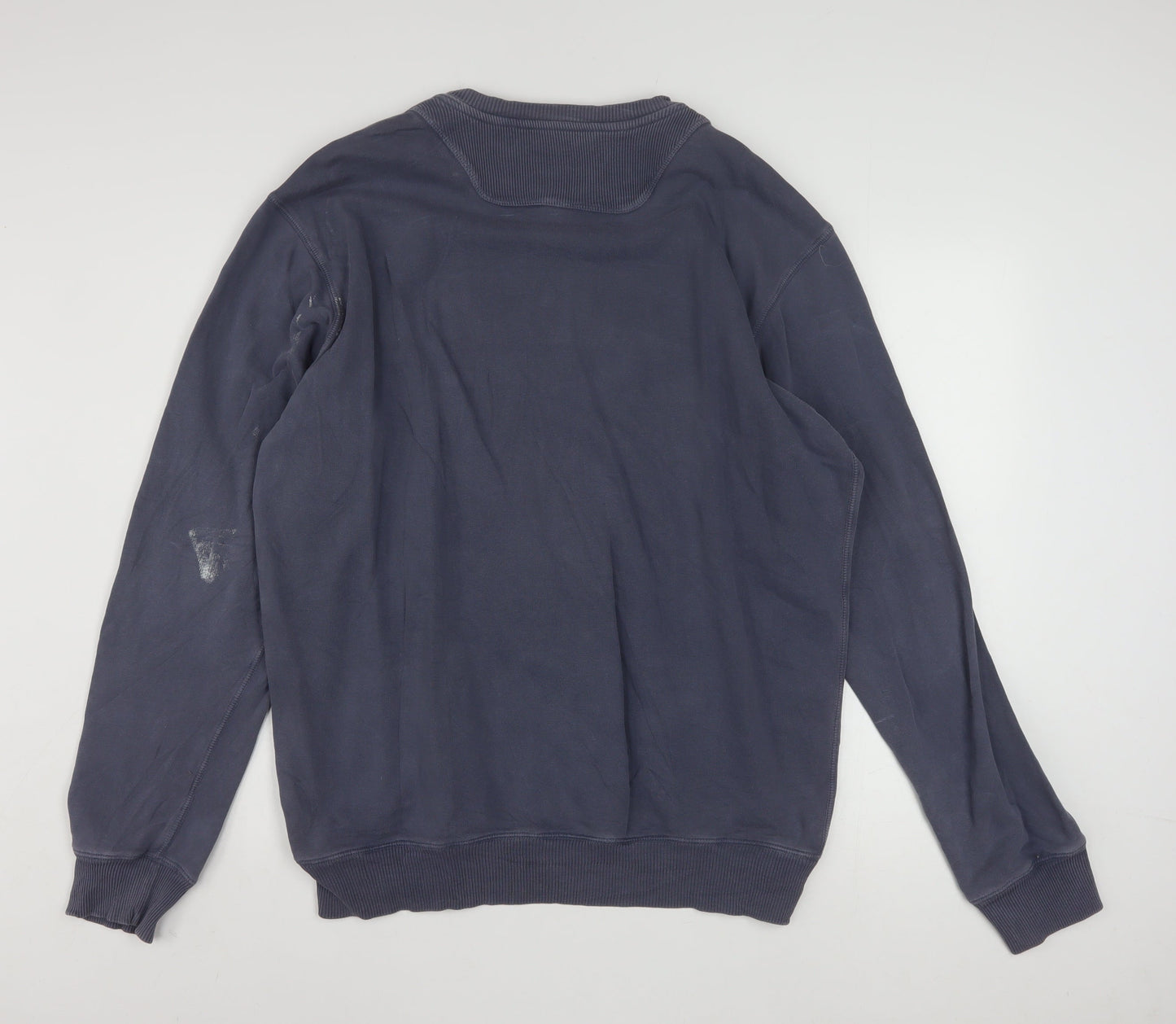 Diesel Men's Blue XL Pullover Sweatshirt Crew Neck Logo Cotton