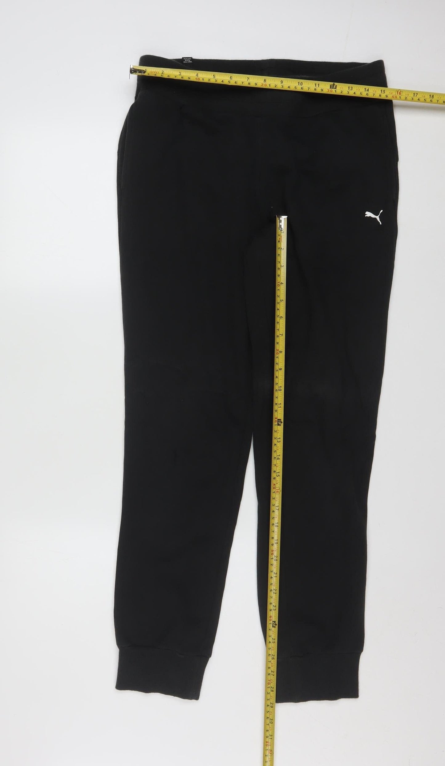 Puma Womens Black Jogger Sweatpants Size 12 Elastic Waist