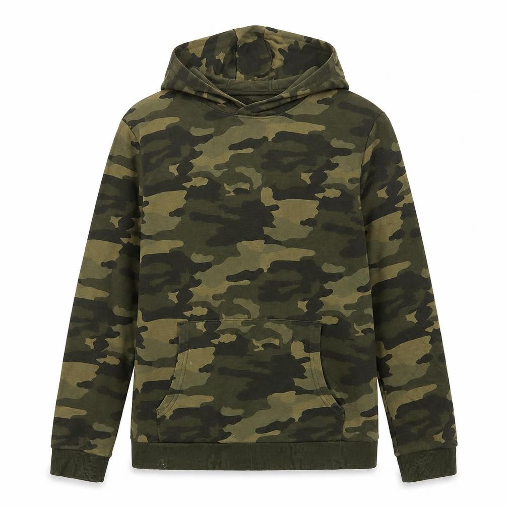 Marks & Spencer Boys Green Camouflage Pullover Hoodie 15-16 Years