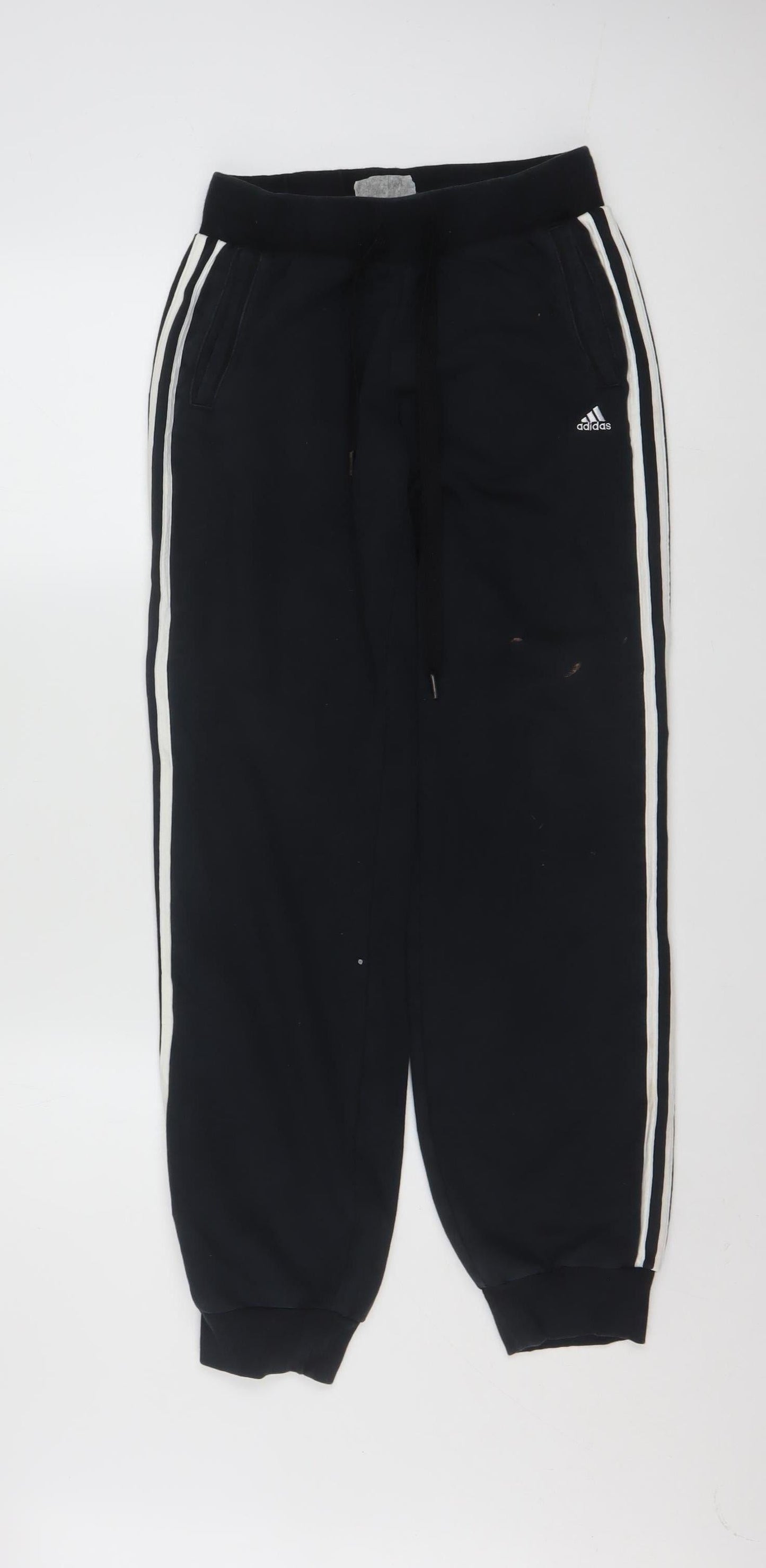 Adidas Women’s Black XS Jogger Trousers with Side Stripes