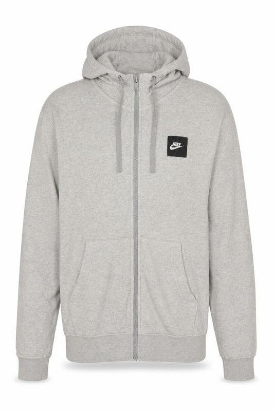 Nike Men's Grey Full Zip Hoodie Small Sportswear Logo