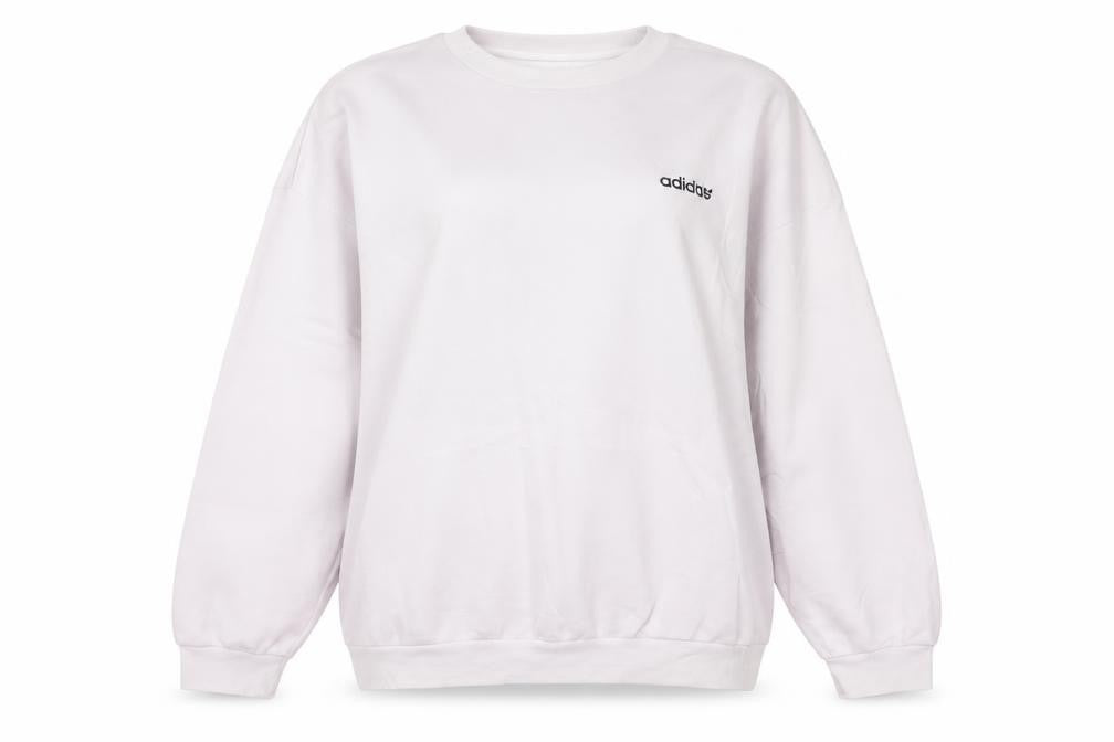 Adidas Women’s White Crew Neck Pullover Sweatshirt Size 16