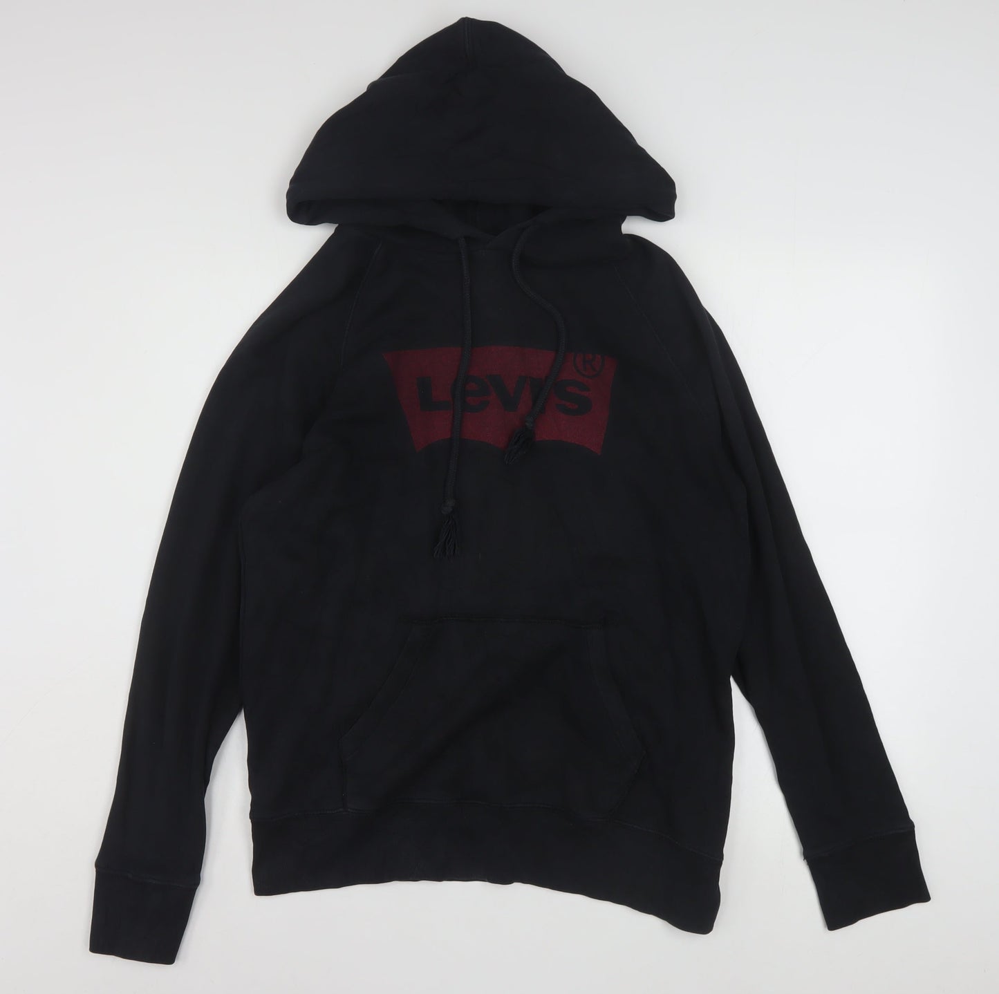 Levi's Men's Black Pullover Hoodie Small Classic Logo Cotton