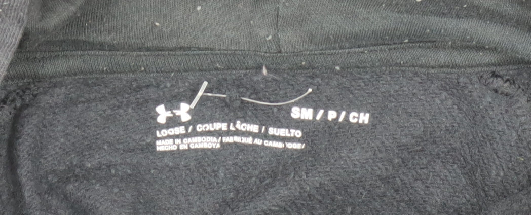 Under Armour Men's Black Pullover Hoodie Small Relaxed Fit Sportswear