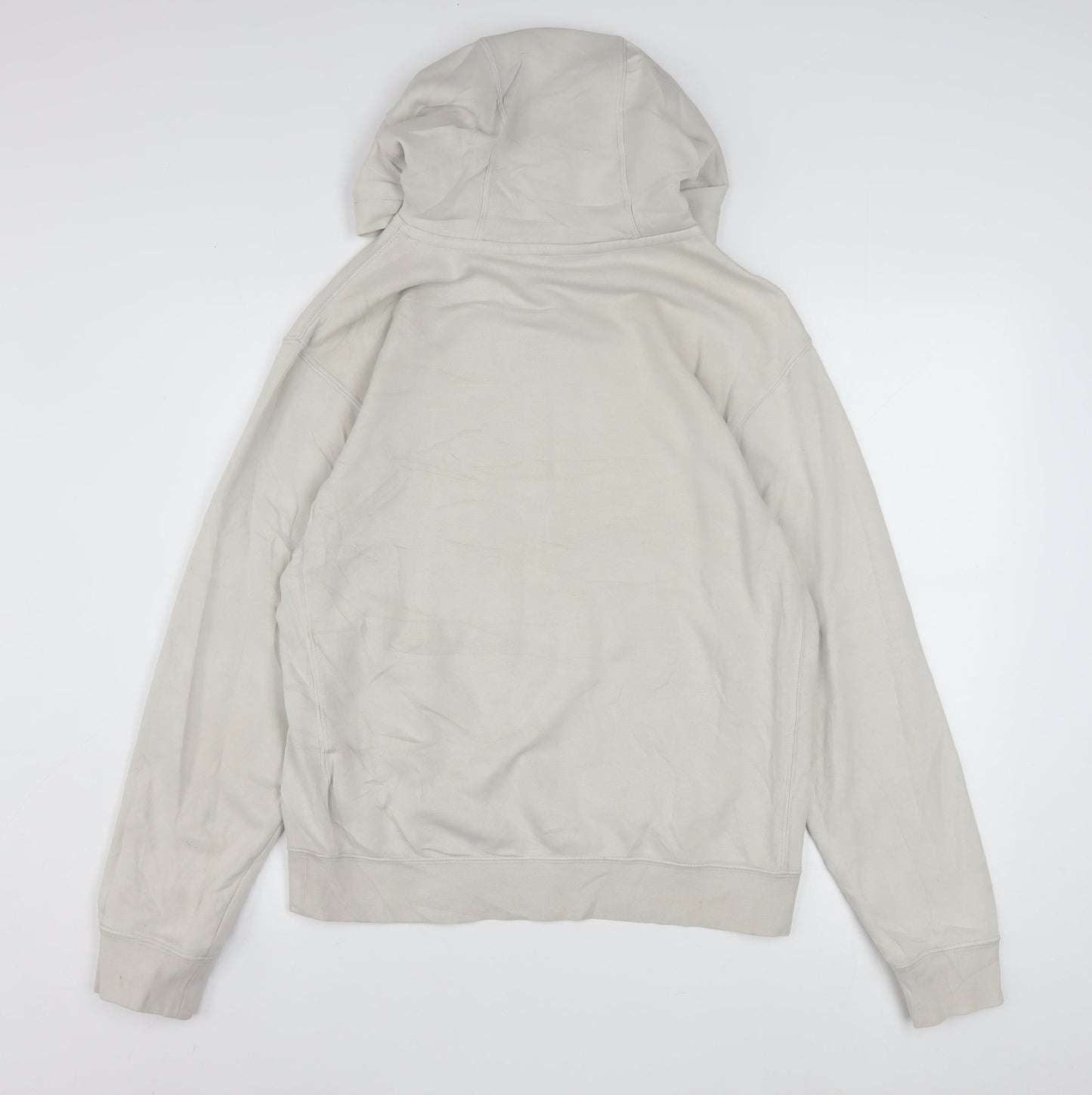 Nike Mens Beige Pullover Hoodie Small Cotton Blend Classic Fit