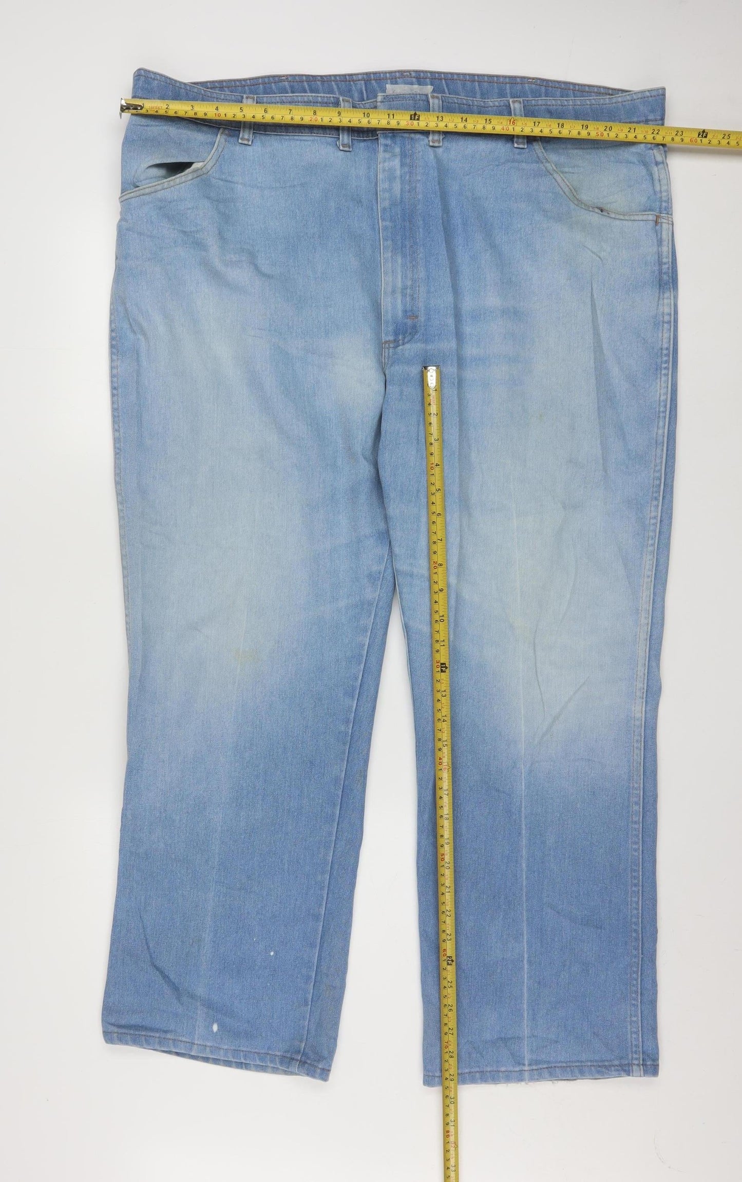 Wrangler Men’s Blue 46x30 Relaxed Fit Straight Leg Denim Jeans