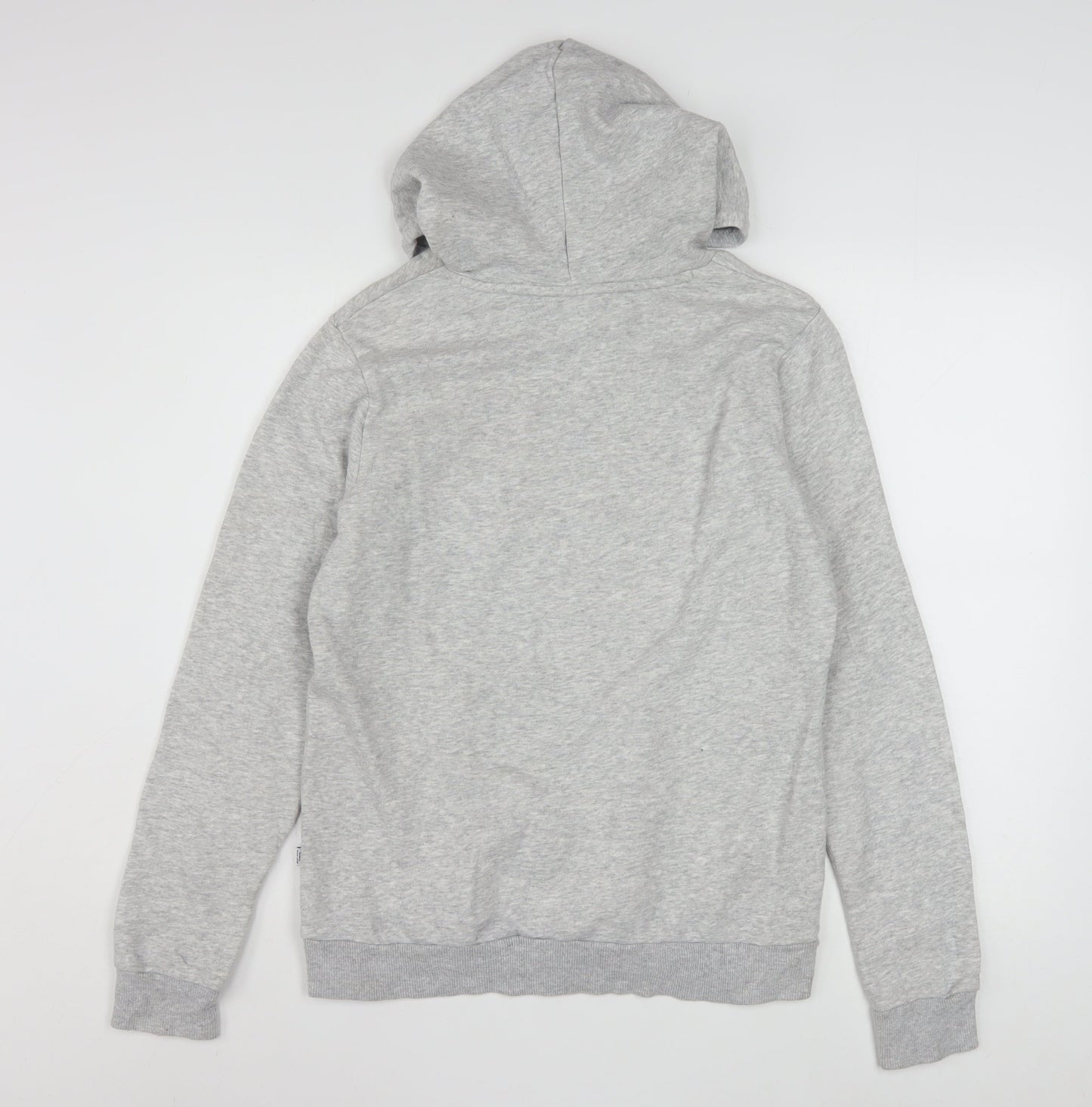 Puma Women Grey Pullover Hoodie Size 14 Graphic Logo Hooded Sweatshirt