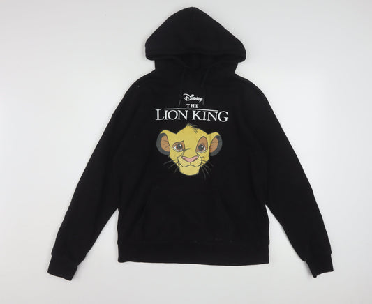 Disney The Lion King Black Hoodie Women XS Pullover Hooded Sweatshirt