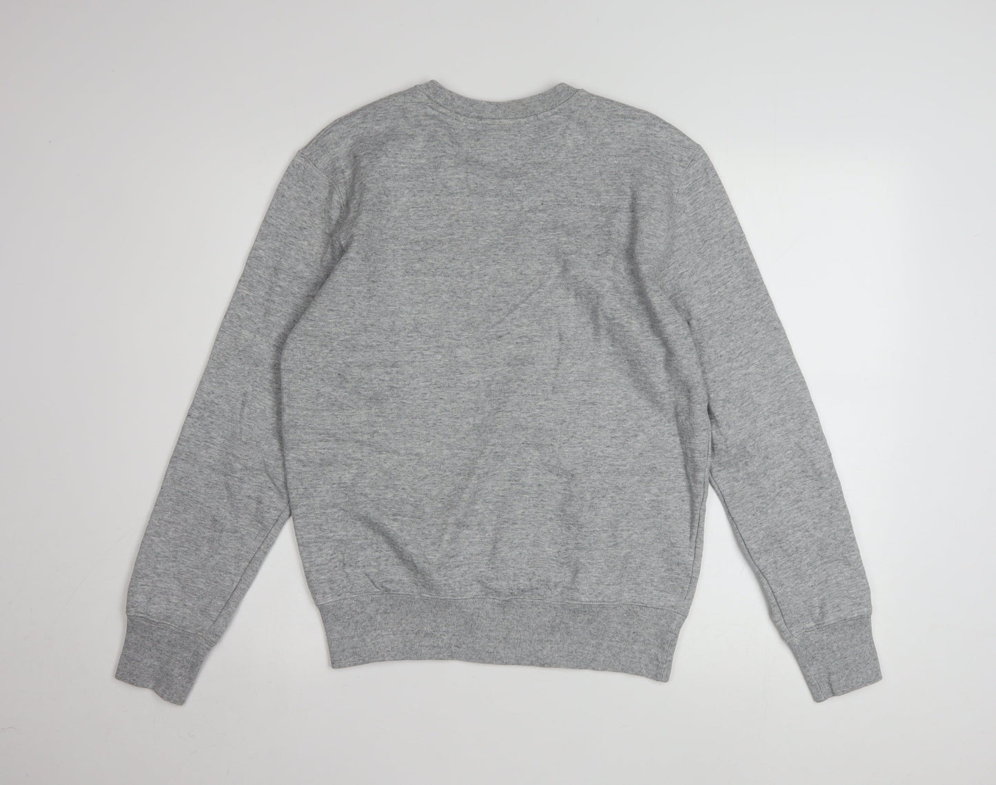 Champion Men Grey Small Pullover Sweatshirt Logo Crew Neck Classic