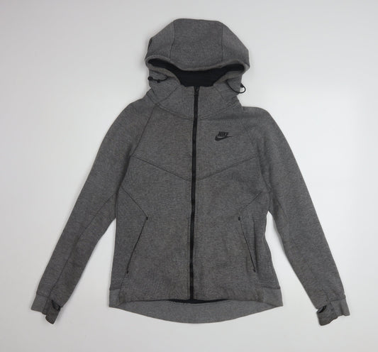 Nike Women’s Grey Full Zip Hoodie Small Hooded Sportswear