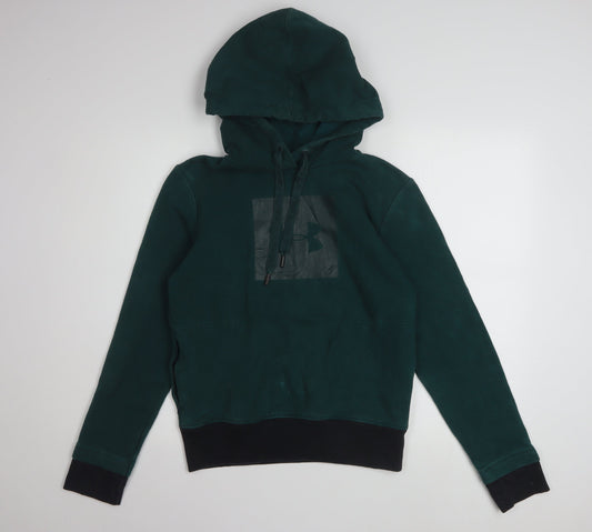 Under Armour Women’s Green XS Pullover Hoodie with Logo Print